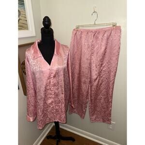 Enchanting Women’s 2 Pc Pajamas Set Top Pants Sleeveless top, 1X Princess Pink